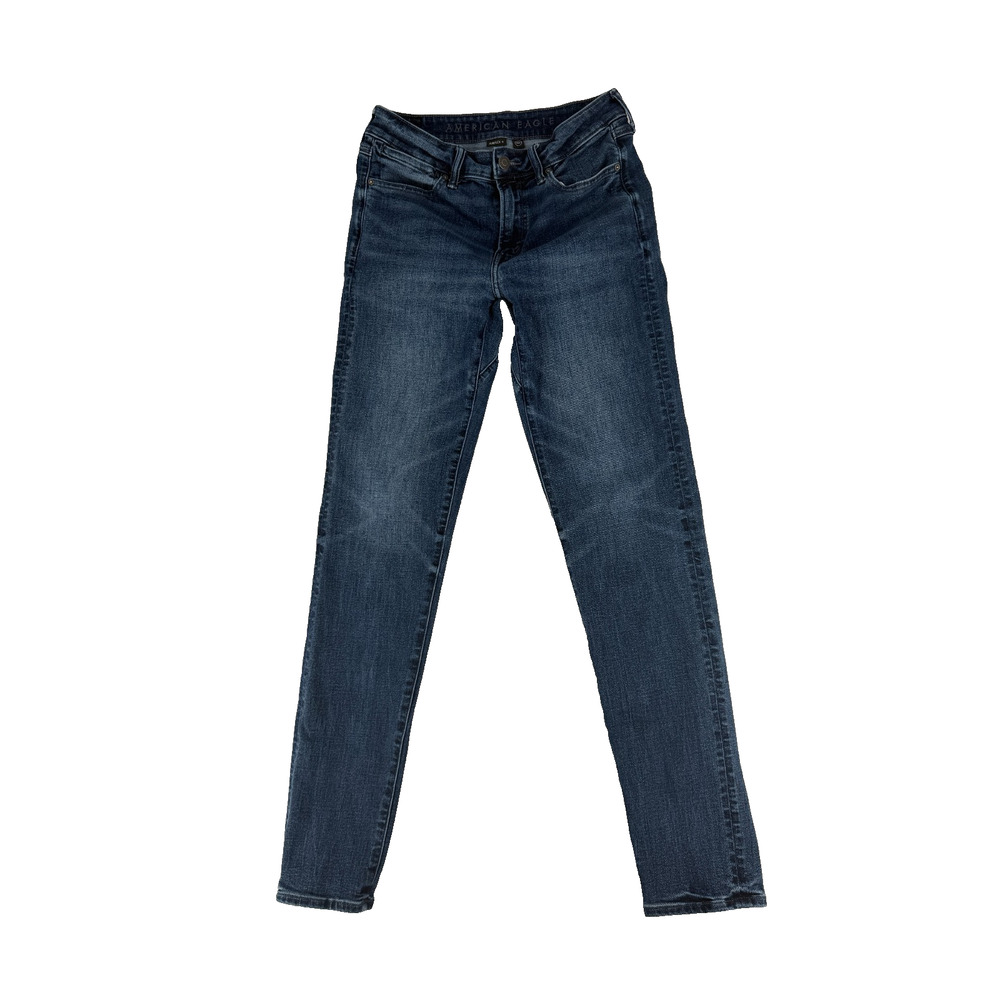 American Eagle Mens Jeans Airflex+ 30x36 Blue Dark Wash Slim Fit Stretch Denim